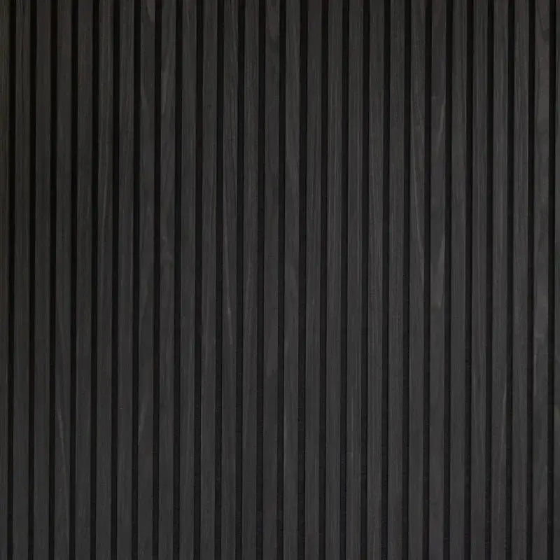 Black oak finish acoustic wall panels by LUXWORLD, 2700mm x 520mm wall cladding for soundproofing and stylish decor.