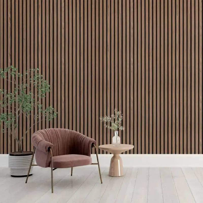 Acoustic Wall Panels in Walnut Finish – LUXWORLD (2700mm x 520mm) extra image 2