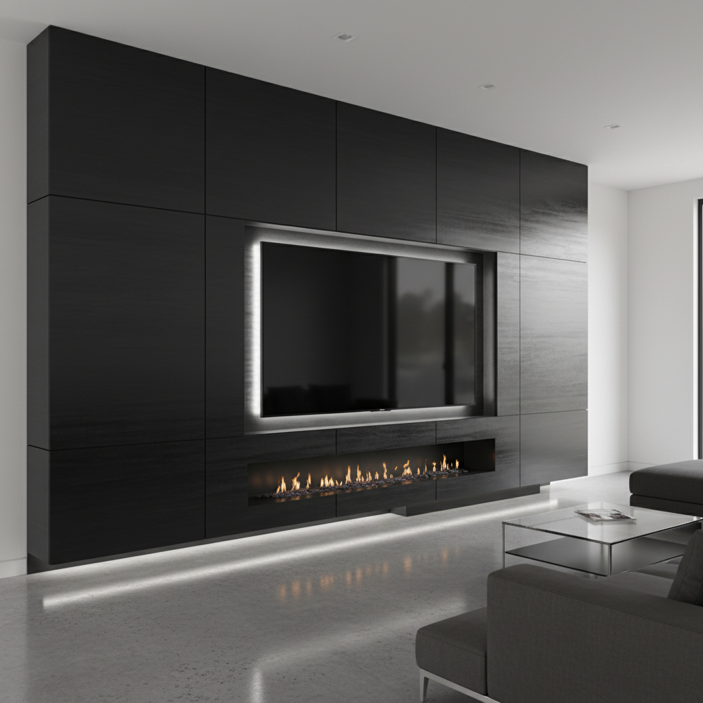Brushed Black Titanium Wall Panel 1220mm x 2900mm ( LX-BGP2610) – LUXWORLD