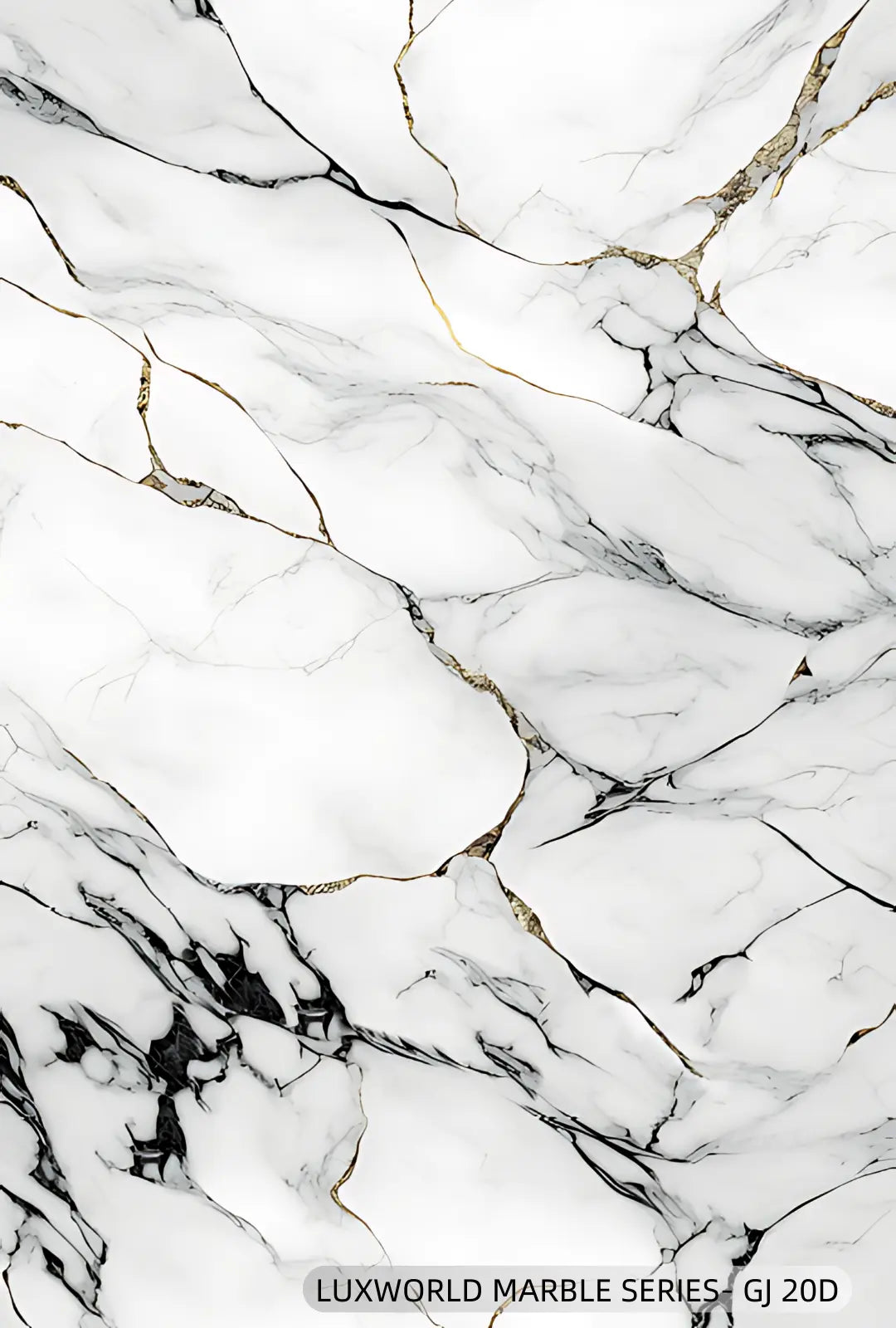 Luxury PVC marble wall panels by LUXWORLD, 1220x2900mm, 5mm thick wall cladding with elegant marble pattern.