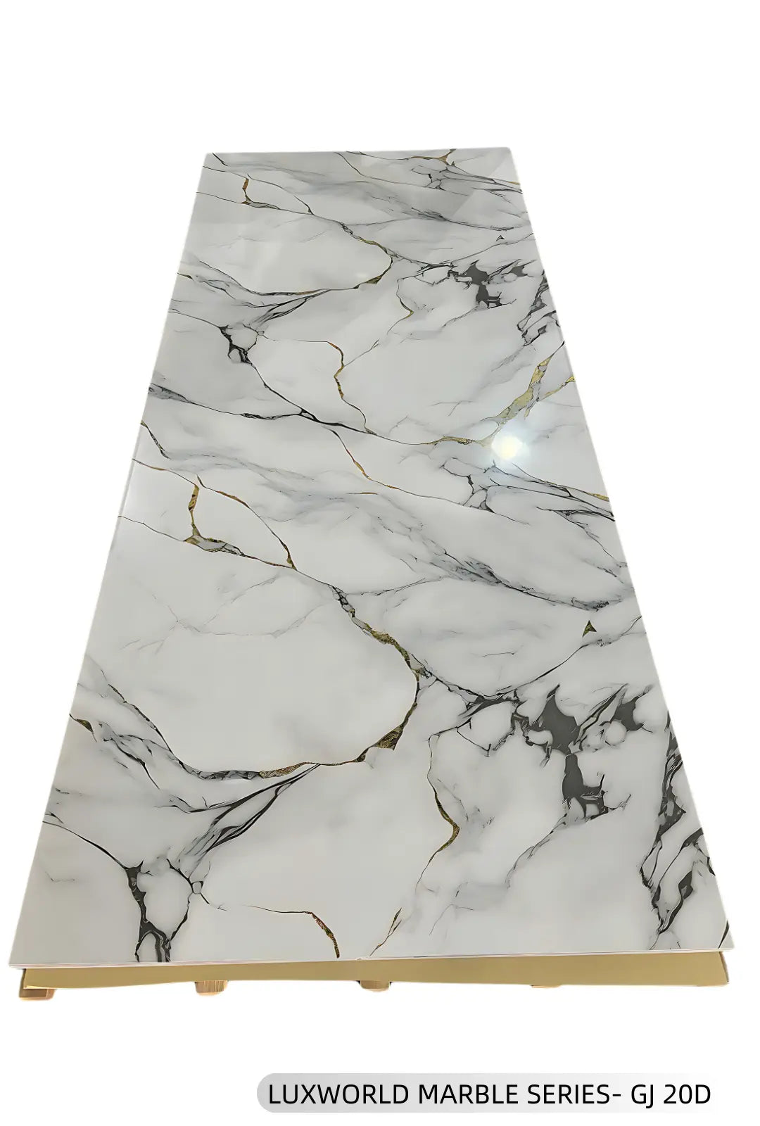 Luxury PVC marble wall panels by LUXWORLD, 1220x2900mm, 5mm thick, wall cladding for elegant interior decor.
