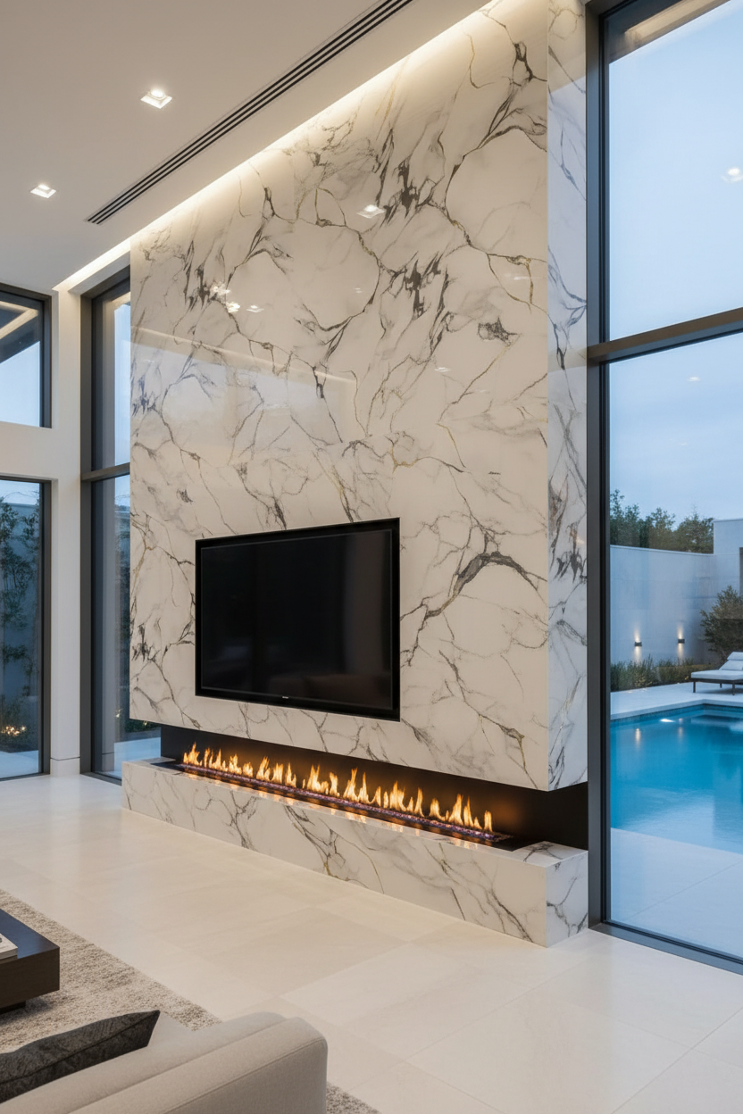 Luxury PVC marble wall panels by LUXWORLD, 1220x2900mm, 5mm thick, decorative wall cladding for interior design.