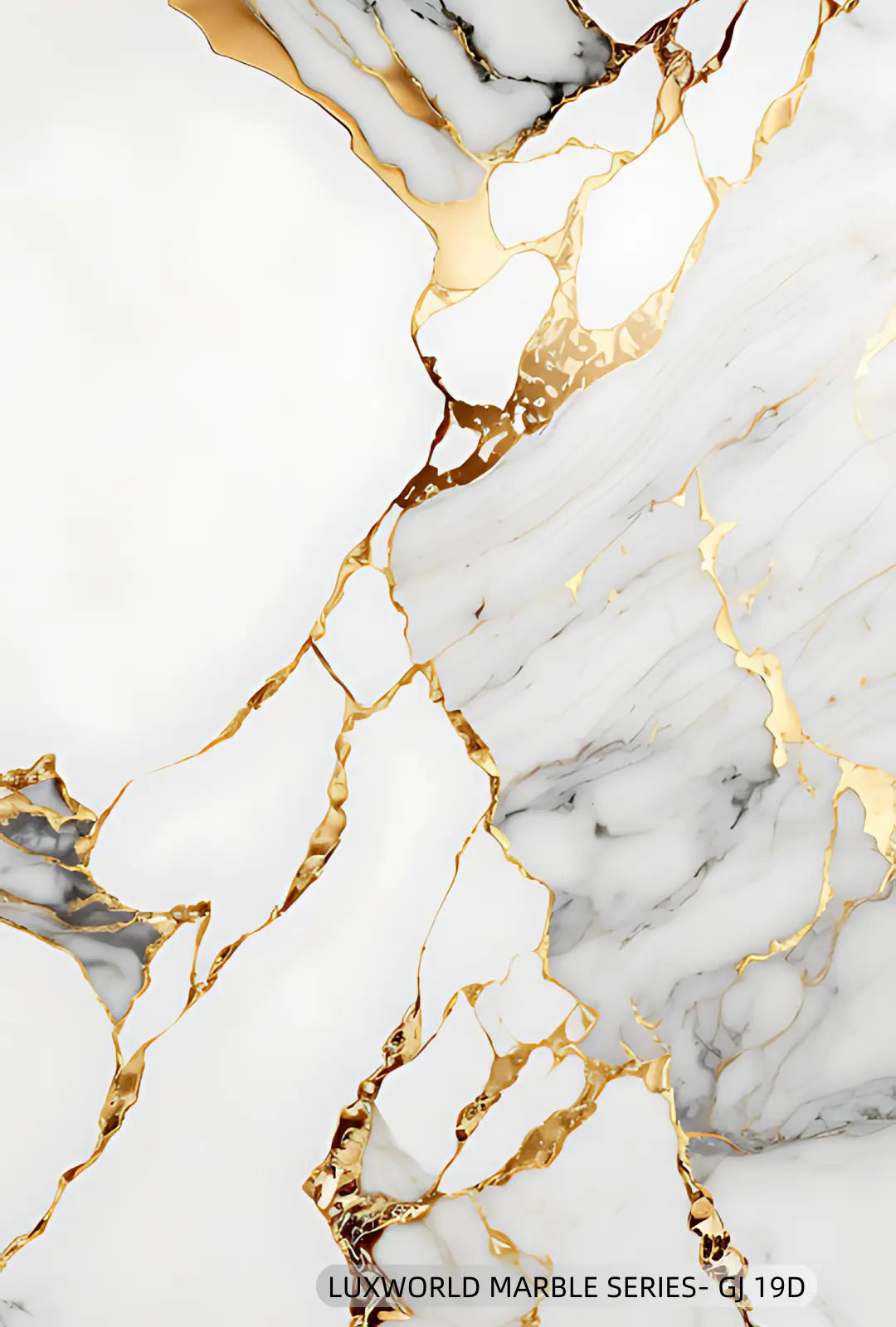 LUXWORLD 3D PVC Marble Wall Board for wall cladding, showcasing eco-friendly, textured marble design in a modern building interior.
