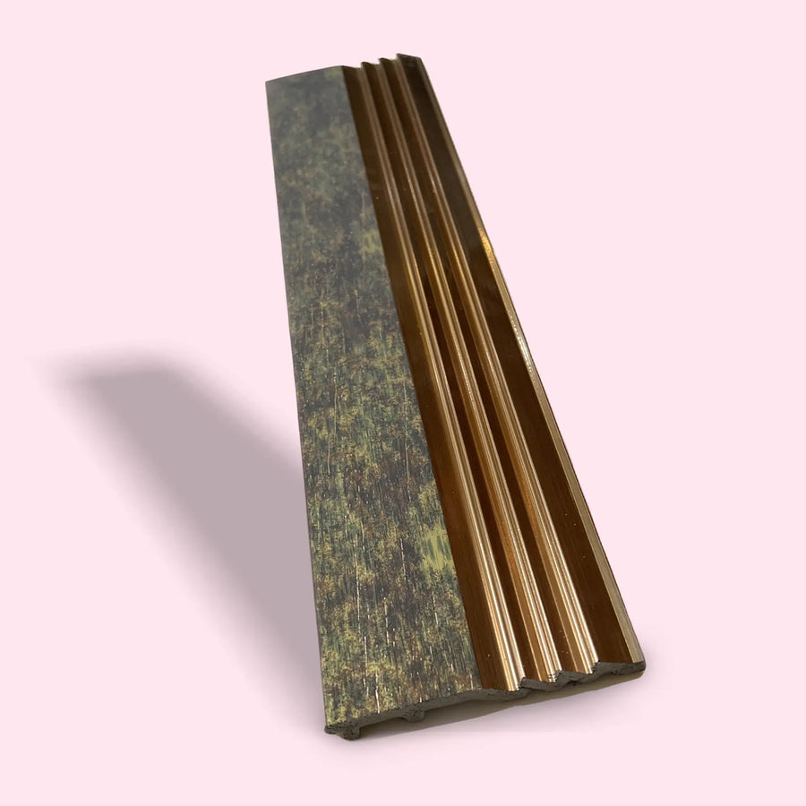Luxworld Danish Teak Fluted Decorative Wall Panels for wall cladding, featuring textured wood grain design.