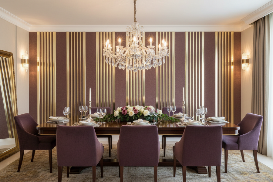 Luxworld PS Decorative Fluted Wall Panels in Antique Brown, wall cladding with elegant textured design for interior decor.