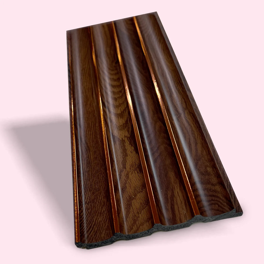 Luxworld PS fluted decorative wall panels in ebony, wall cladding with textured, stylish design for modern interior decor.
