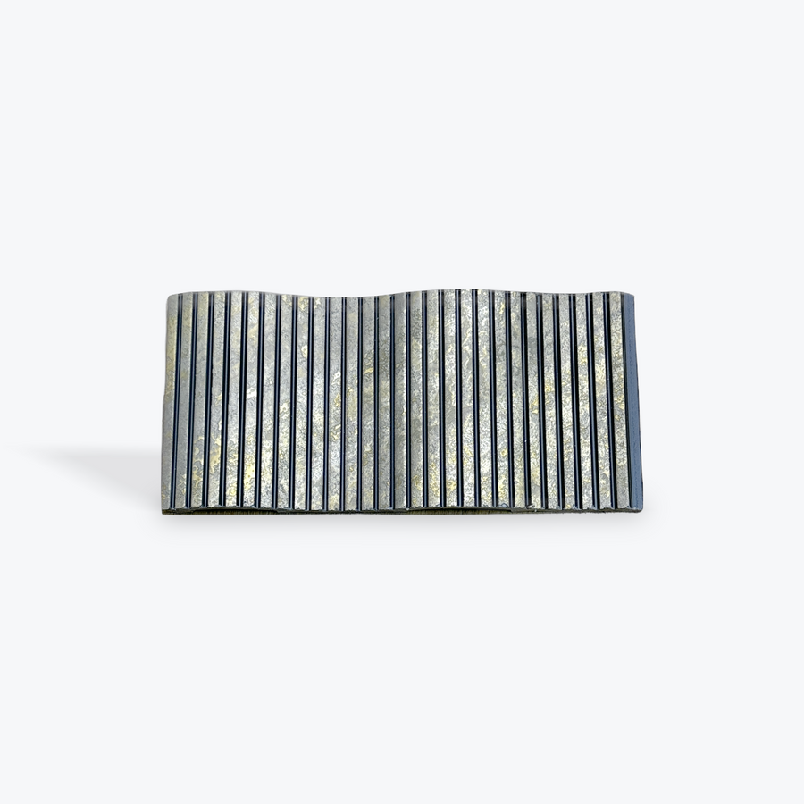 Metallic bronze fluted wall panel by LUXWORLD, modern wall cladding with textured, reflective surface for stylish interior or exterior use.