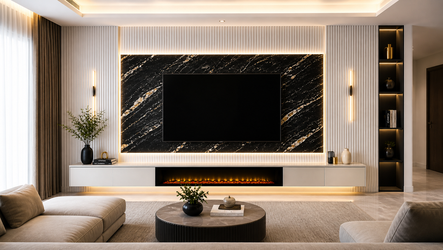 White leather WPC wall panel from LUXWORLD, stylish wall cladding with elegant texture, ideal for modern interior feature walls.