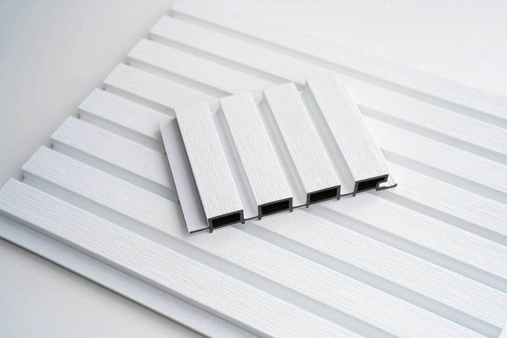 White WPC outdoor wall panel profile