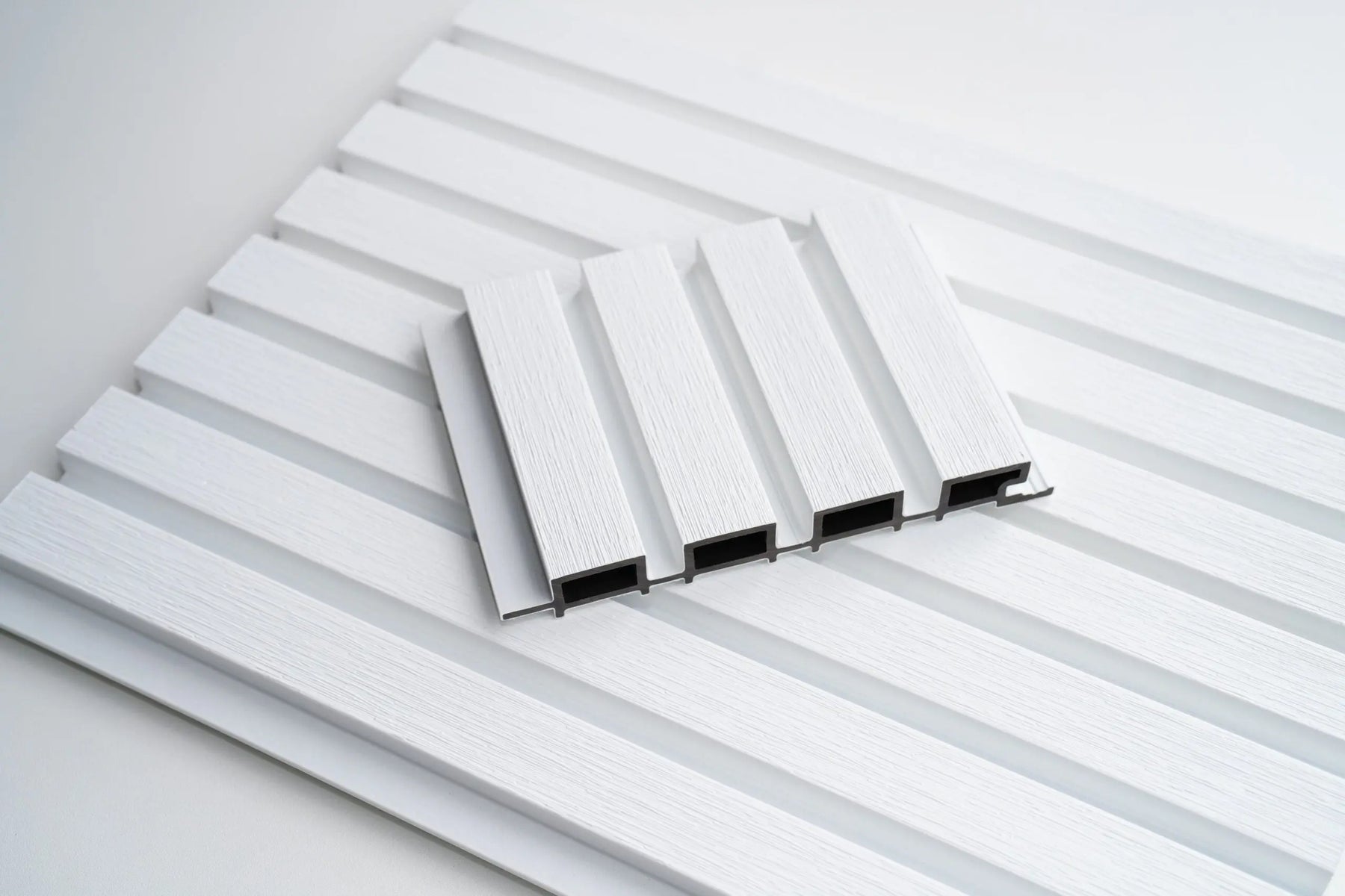 White WPC Outdoor Wall Panel – Weatherproof Exterior Cladding – LUXWORLD