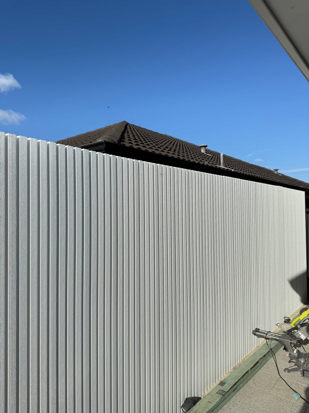 White WPC Outdoor Wall Panel – Weatherproof Exterior Cladding – LUXWORLD