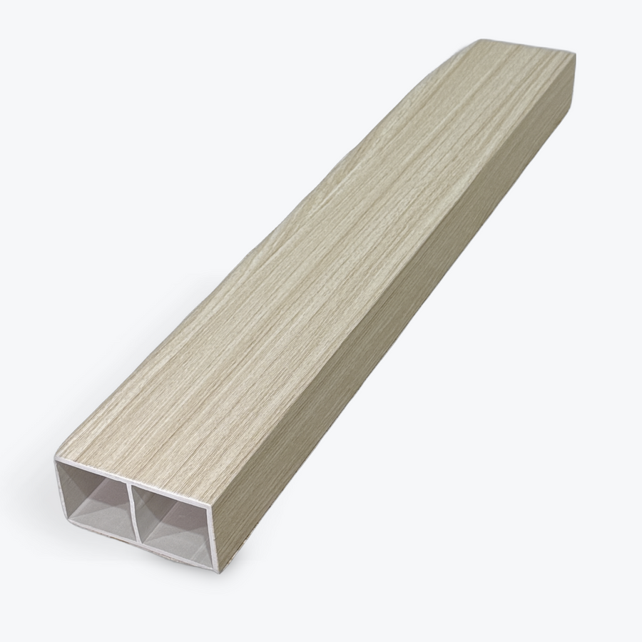 LUXWORLD WPC timber tube wall partition in oak finish, modern divider panel for interior wall cladding, Perth installation
