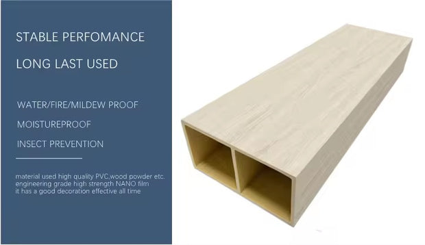 WPC Timber Tube Wall Partition – Walnut | Modern Divider Panels Perth ...