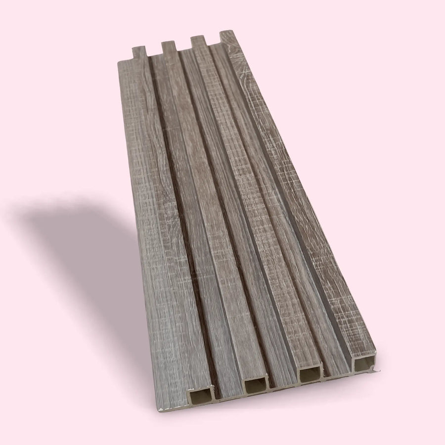 LUXWORLD Ash Oak WPC wall cladding panel, indoor timber wall panel in natural wood finish, 2900mm x 160mm, for interior decor.