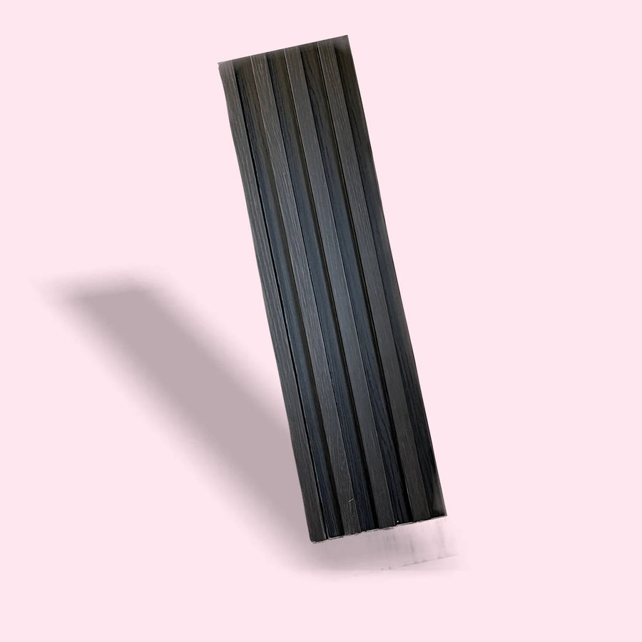 LUXWORLD black pine WPC wall cladding panel, indoor timber wall panel for interior decor, 2900mm x 160mm size.