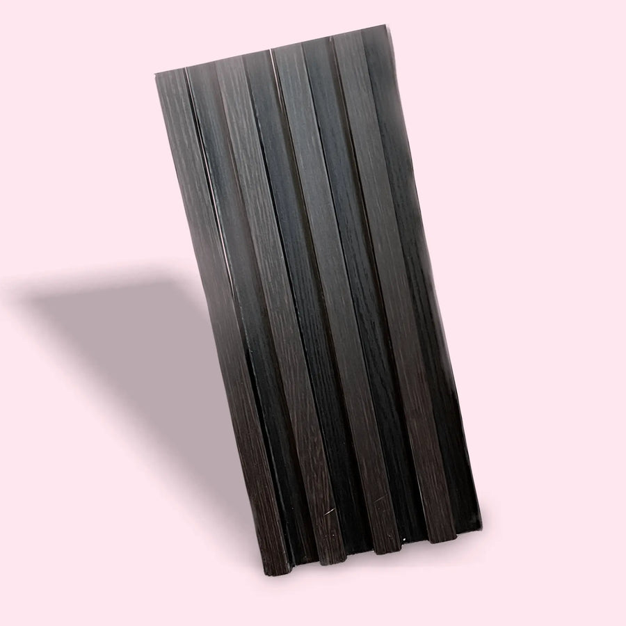 Black pine WPC wall cladding panel by LUXWORLD, indoor timber panel for stylish wall decoration in Perth, 2900mm x 160mm.