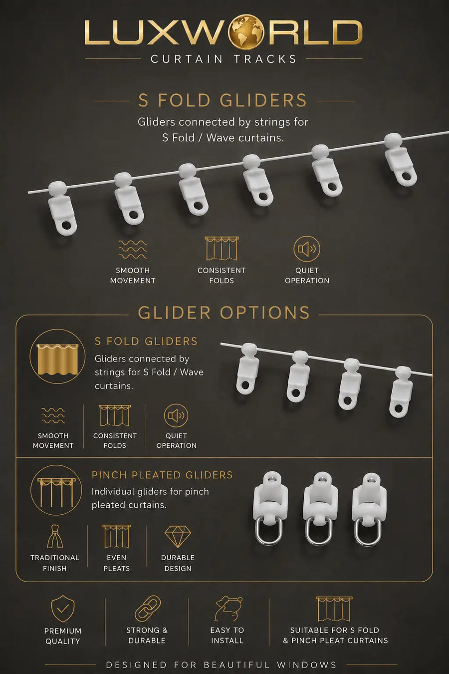 Series 56 Curtain Track | Easy Clip S Fold Curtain Tracking Perth
