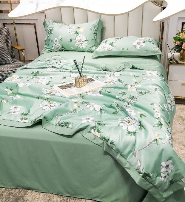 BEDDING COMFORTERS & SETS 4 PIECES 100% POLYESTER ULTRA-SOFT ALL SEASON REVERSIBLE COMFORTER BED SETS - KING & QUEEN SIZE COMFORTER - LUXWORLD