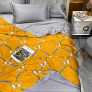 BEDDING COMFORTERS & SETS 4 PIECES 100% POLYESTER ULTRA-SOFT ALL SEASON REVERSIBLE COMFORTER BED SETS - KING & QUEEN SIZE COMFORTER - LUXWORLD