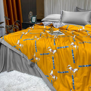 BEDDING COMFORTERS & SETS 4 PIECES 100% POLYESTER ULTRA-SOFT ALL SEASON REVERSIBLE COMFORTER BED SETS - KING & QUEEN SIZE COMFORTER - LUXWORLD