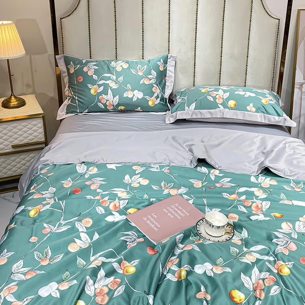BEDDING COMFORTERS & SETS 4 PIECES 100% POLYESTER ULTRA-SOFT ALL SEASON REVERSIBLE COMFORTER BED SETS - KING & QUEEN SIZE COMFORTER - LUXWORLD