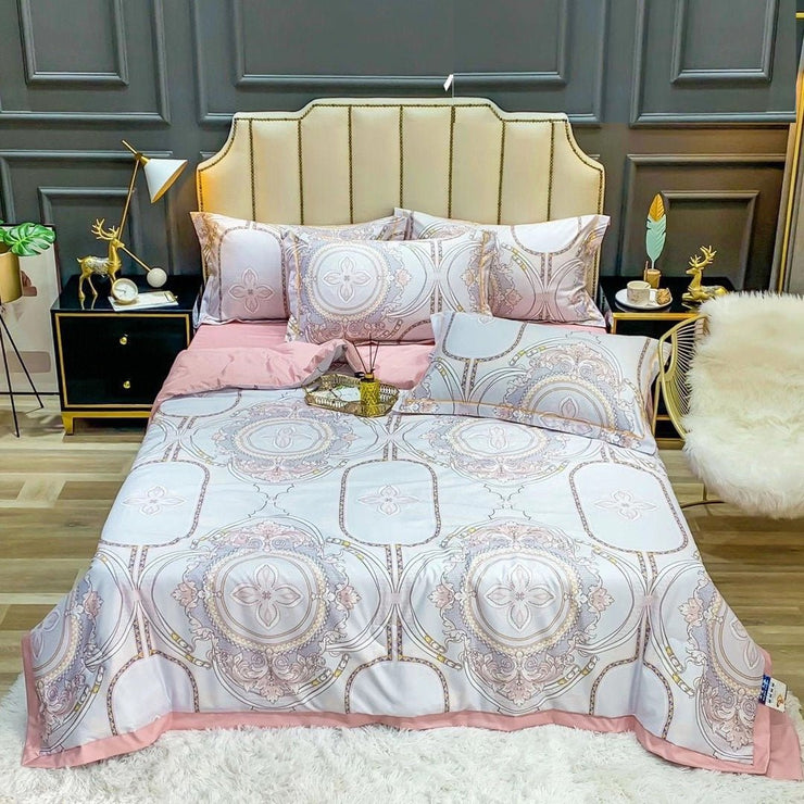 BEDDING COMFORTERS & SETS 4 PIECES 100% POLYESTER ULTRA-SOFT ALL SEASON REVERSIBLE COMFORTER BED SETS - KING & QUEEN SIZE COMFORTER - LUXWORLD