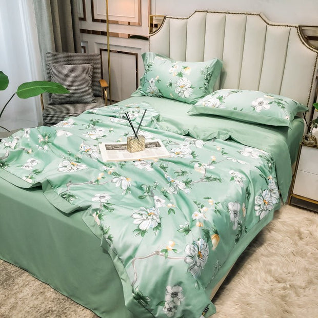BEDDING COMFORTERS & SETS 4 PIECES 100% POLYESTER ULTRA-SOFT ALL SEASON REVERSIBLE COMFORTER BED SETS - KING & QUEEN SIZE COMFORTER - LUXWORLD
