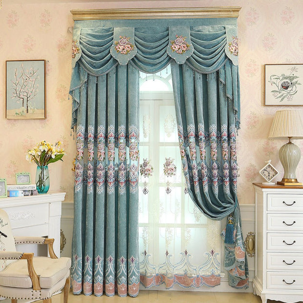 Elegant Embroidered Curtains with High-End Texture for Any Living Space #03 - LUXWORLD