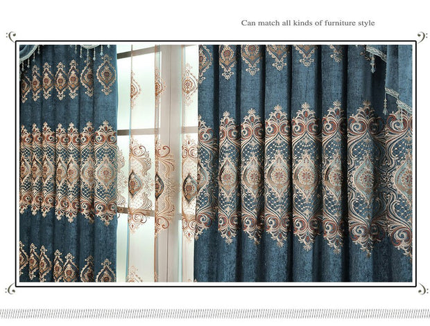 Experience the Height of Elegance with Our Embroidery Curtains EC#17 - LUXWORLD