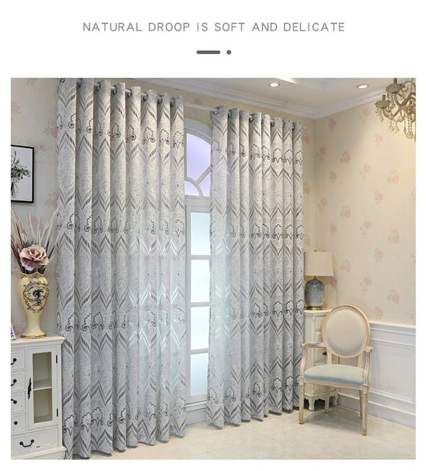 Light Grey Luxury High Quality Curtain C07 - LUXWORLD