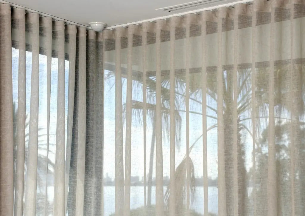 LUXWORLD Series 58 Slimline Curtain Track for curtains and drapes, sleek aluminum design with mounting hardware visible