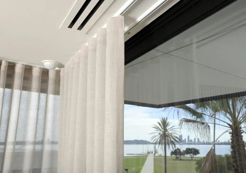 LUXWORLD Series 58 Slimline Curtain Track for curtains and drapes, sleek and modern design for easy hanging and smooth operation.