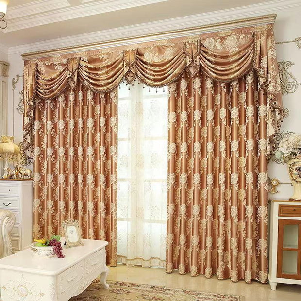 MIDDLE EASTERN LUXURY HIGH-END JACQUARD CURTAINS FOR LIVING ROOM JC#4 - LUXWORLD