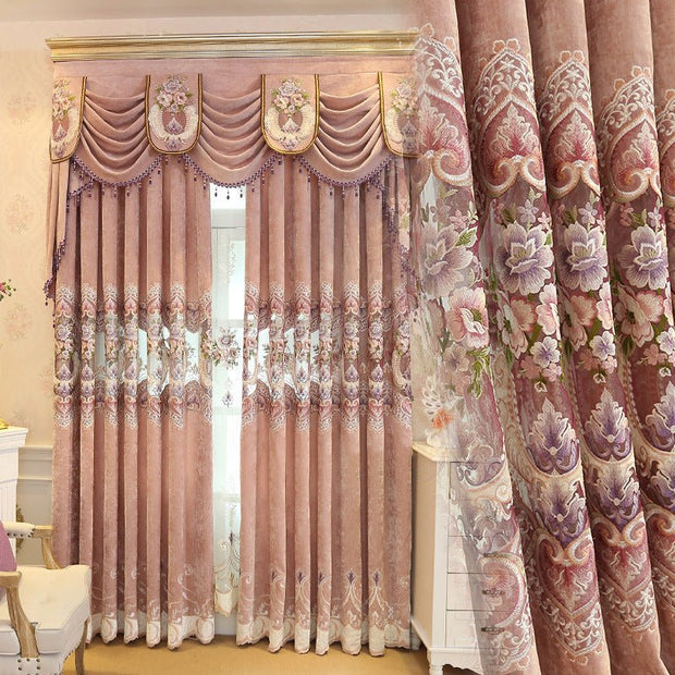 Stylish Embroidered Curtains Perfect for Living Rooms, Bedrooms, and Guest Rooms #02 - LUXWORLD