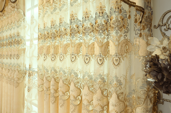 Stylish Embroidered Curtains Perfect for Living Rooms, Bedrooms, and Guest Rooms #EC07 - LUXWORLD