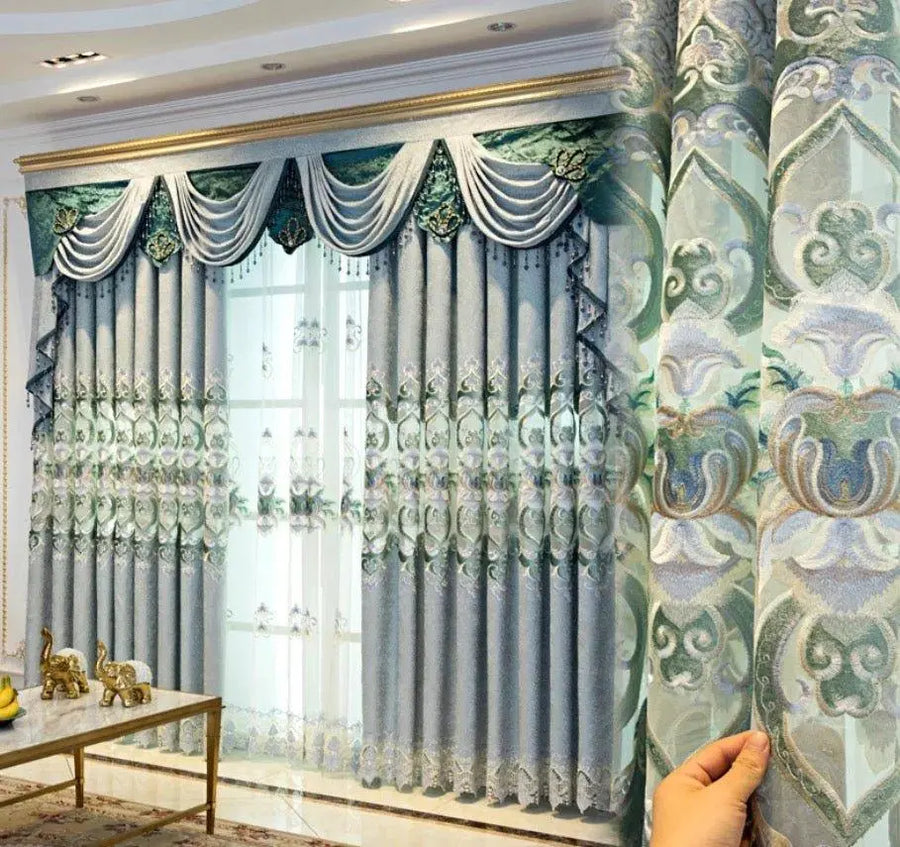 Beautifully embroidered curtains from THE-LUXWORLD featuring intricate designs for a stylish, statement-making window treatment.