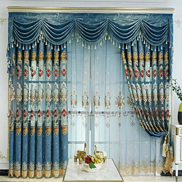 Elegant embroidery curtains by THE-LUXWORLD, stylish window treatment with intricate embroidery for enhancing living space decor.