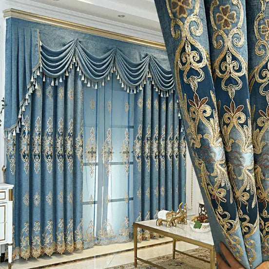 Elegant embroidery curtains from THE-LUXWORLD, featuring intricate designs to enhance your home decor and add a touch of luxury.